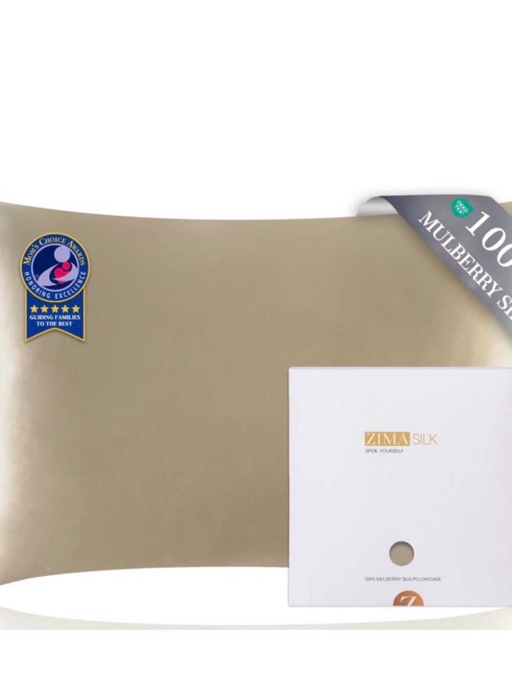 100% Mulberry Silk Pillowcase - Taupe